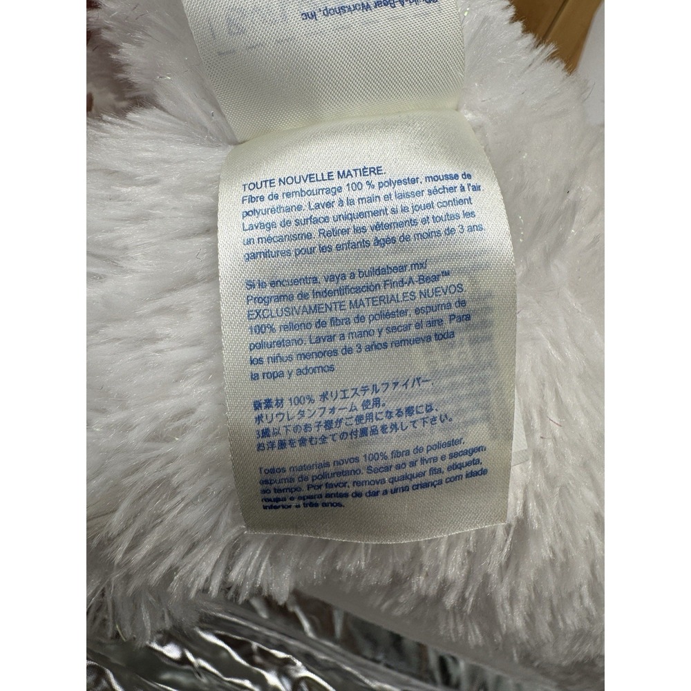 Build A Bear Workshop BABW Disney Frozen Elsa White Sparkly Plush Teddy Bear 17" - Picture 7 of 10